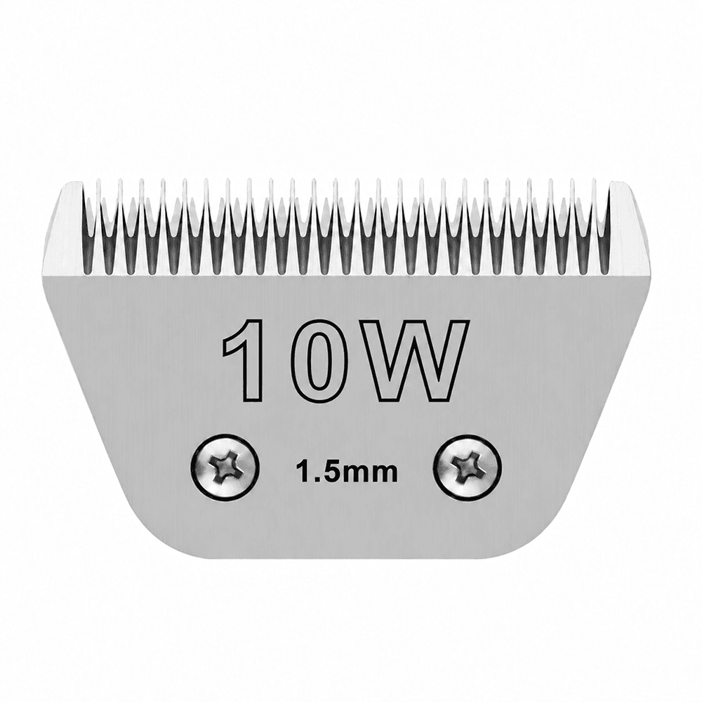 Front view of the #10W wide detachable clipper blade