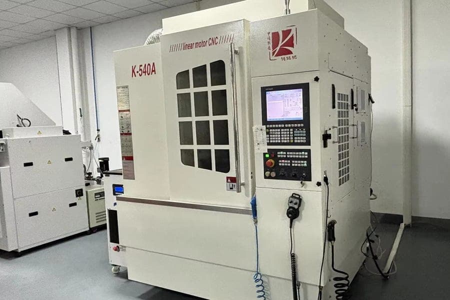 Machining center shown in the factory production area